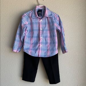 Take 50% OFF- 2pcs Boys Mixed Match Blue and White Button Down Shirt, Size-2T